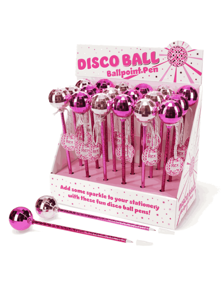 Stylo boule à facettes rose - Rex London