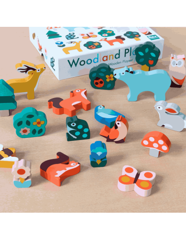 Animaux en bois  à empiler - Rex
