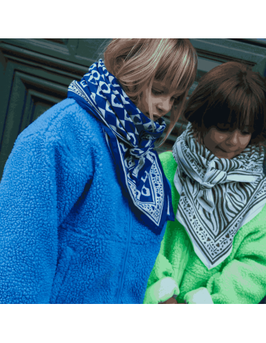 Foulard Damier bleu - Maison Augustin