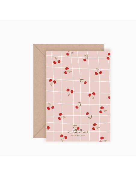 Carte double  Joyeux Anniversaire Cerise - My Lovely Thing