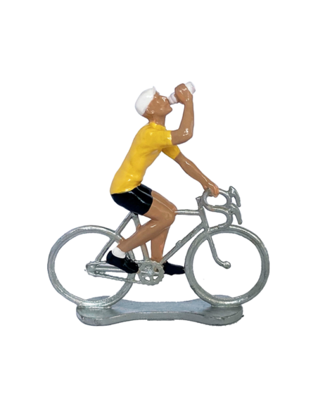 Figurine cycliste Buveur Maillot Jaune - Bernard & Eddy