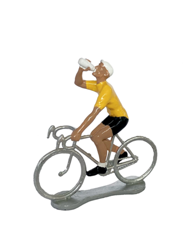 Figurine cycliste Buveur Maillot Jaune -...