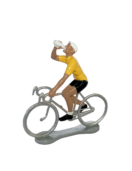 Figurine cycliste Buveur Maillot Jaune - Bernard & Eddy
