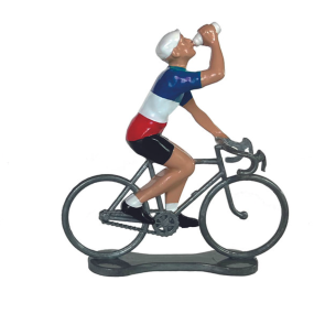 Figurine cycliste Buveur Champion de France - Bernard & Eddy