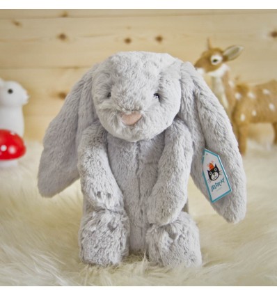 Peluche lapin bashful gris (M) -  Jellycat