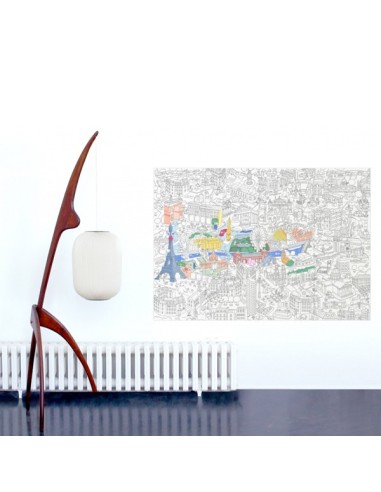 Poster Paris à colorier Omy