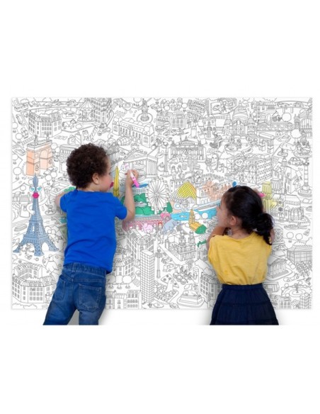 Poster Paris à colorier Omy