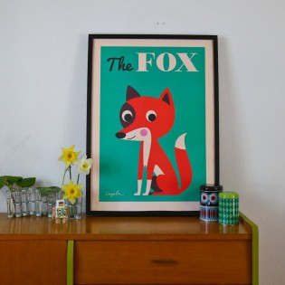 Affiche Renard d'Ingela Arrhenius - Omm Design