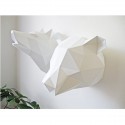 Kit de pliage papier trophée loup blanc - Assembli