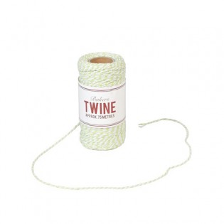 Ficelle bicolore Baker's twine vert anis et blanc