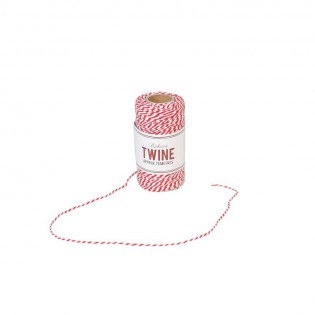 Ficelle bicolore Baker's twine rouge et blanc