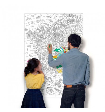 Grand Poster France à colorier Omy